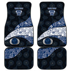 Personalized Geelong Cats Football Car Mats Easter Egg Pattern Blue Monochrome Tribal Dot Style