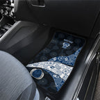 Personalized Geelong Cats Football Car Mats Easter Egg Pattern Blue Monochrome Tribal Dot Style