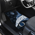 Personalized Geelong Cats Football Car Mats Easter Egg Pattern Blue Monochrome Tribal Dot Style
