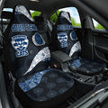 Personalized Geelong Cats Football Car Seat Cover Easter Egg Pattern Blue Monochrome Tribal Dot Style