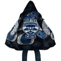Personalized Geelong Cats Football Cloak Easter Egg Pattern Blue Monochrome Tribal Dot Style