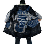 Personalized Geelong Cats Football Cloak Easter Egg Pattern Blue Monochrome Tribal Dot Style