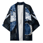 Personalized Geelong Cats Football Kimono Easter Egg Pattern Blue Monochrome Tribal Dot Style