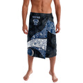 Personalized Geelong Cats Football Lavalava Easter Egg Pattern Blue Monochrome Tribal Dot Style