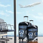 Personalized Geelong Cats Football Luggage Cover Easter Egg Pattern Blue Monochrome Tribal Dot Style