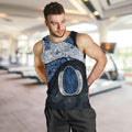 Personalized Geelong Cats Football Men Tank Top Easter Egg Pattern Blue Monochrome Tribal Dot Style
