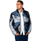 Personalized Geelong Cats Football Padded Jacket Easter Egg Pattern Blue Monochrome Tribal Dot Style