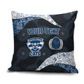 Personalized Geelong Cats Football Pillow Cover Easter Egg Pattern Blue Monochrome Tribal Dot Style