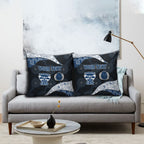 Personalized Geelong Cats Football Pillow Cover Easter Egg Pattern Blue Monochrome Tribal Dot Style