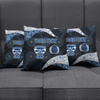 Personalized Geelong Cats Football Pillow Cover Easter Egg Pattern Blue Monochrome Tribal Dot Style