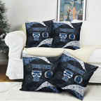 Personalized Geelong Cats Football Pillow Cover Easter Egg Pattern Blue Monochrome Tribal Dot Style