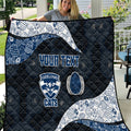 Personalized Geelong Cats Football Quilt Easter Egg Pattern Blue Monochrome Tribal Dot Style