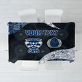 Personalized Geelong Cats Football Tablecloth Easter Egg Pattern Blue Monochrome Tribal Dot Style