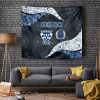 Personalized Geelong Cats Football Tapestry Easter Egg Pattern Blue Monochrome Tribal Dot Style
