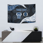 Personalized Geelong Cats Football Tapestry Easter Egg Pattern Blue Monochrome Tribal Dot Style
