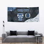 Personalized Geelong Cats Football Tapestry Easter Egg Pattern Blue Monochrome Tribal Dot Style