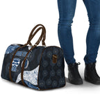 Personalized Geelong Cats Football Travel Bag Easter Egg Pattern Blue Monochrome Tribal Dot Style