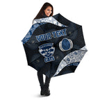Personalized Geelong Cats Football Umbrella Easter Egg Pattern Blue Monochrome Tribal Dot Style