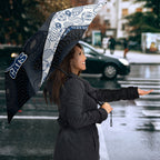 Personalized Geelong Cats Football Umbrella Easter Egg Pattern Blue Monochrome Tribal Dot Style