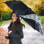 Personalized Geelong Cats Football Umbrella Easter Egg Pattern Blue Monochrome Tribal Dot Style