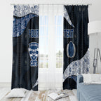 Personalized Geelong Cats Football Window Curtain Easter Egg Pattern Blue Monochrome Tribal Dot Style