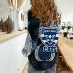 Personalized Geelong Cats Football Women Casual Shirt Easter Egg Pattern Blue Monochrome Tribal Dot Style