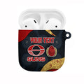 Personalized Suns Football AirPods Case Easter Egg Pattern Red Yellow Tribal Dot Art Style
