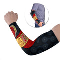 Personalized Suns Football Arm Sleeves Easter Egg Pattern Red Yellow Tribal Dot Art Style