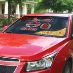 Personalized Suns Football Auto Sun Shade Easter Egg Pattern Red Yellow Tribal Dot Art Style