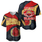 Personalized Suns Football Baseball Jersey Easter Egg Pattern Red Yellow Tribal Dot Art Style