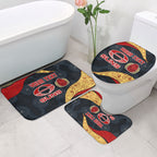 Personalized Suns Football Bathroom Set Easter Egg Pattern Red Yellow Tribal Dot Art Style