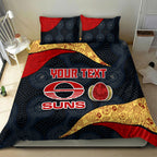 Personalized Suns Football Bedding Set Easter Egg Pattern Red Yellow Tribal Dot Art Style