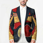 Personalized Suns Football Blazer Easter Egg Pattern Red Yellow Tribal Dot Art Style