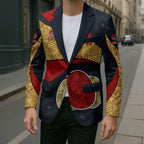 Personalized Suns Football Blazer Easter Egg Pattern Red Yellow Tribal Dot Art Style
