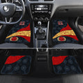 Personalized Suns Football Car Mats Easter Egg Pattern Red Yellow Tribal Dot Art Style