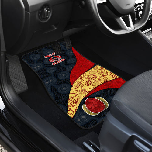 Personalized Suns Football Car Mats Easter Egg Pattern Red Yellow Tribal Dot Art Style