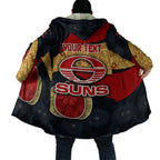 Personalized Suns Football Cloak Easter Egg Pattern Red Yellow Tribal Dot Art Style