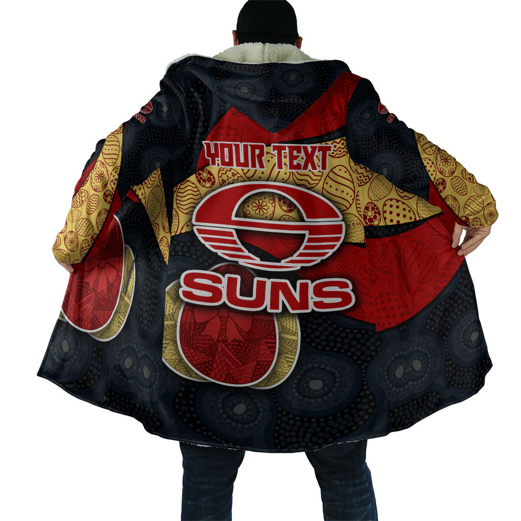 Personalized Suns Football Cloak Easter Egg Pattern Red Yellow Tribal Dot Art Style