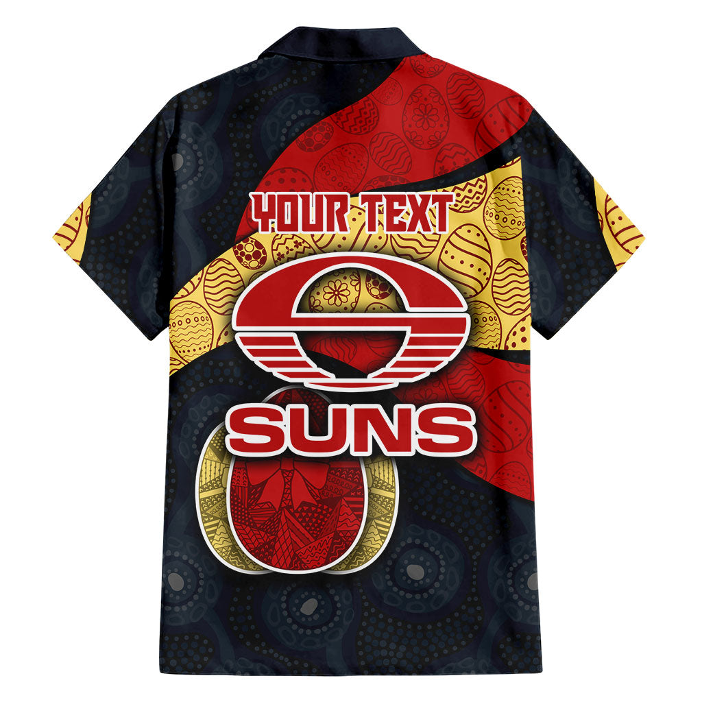 Personalized Suns Football Family Matching Tank Maxi Dress and Hawaiian Shirt Easter Egg Pattern Red Yellow Tribal Dot Art Style