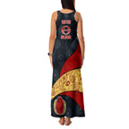 Personalized Suns Football Family Matching Tank Maxi Dress and Hawaiian Shirt Easter Egg Pattern Red Yellow Tribal Dot Art Style