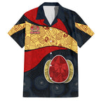 Personalized Suns Football Hawaiian Shirt Easter Egg Pattern Red Yellow Tribal Dot Art Style
