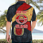Personalized Suns Football Hawaiian Shirt Easter Egg Pattern Red Yellow Tribal Dot Art Style