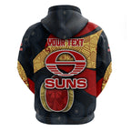 Personalized Suns Football Hoodie Easter Egg Pattern Red Yellow Tribal Dot Art Style