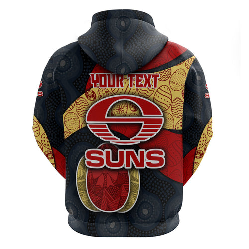 Personalized Suns Football Hoodie Easter Egg Pattern Red Yellow Tribal Dot Art Style