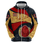 Personalized Suns Football Hoodie Easter Egg Pattern Red Yellow Tribal Dot Art Style