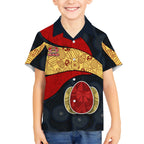 Personalized Suns Football Kid Hawaiian Shirt Easter Egg Pattern Red Yellow Tribal Dot Art Style