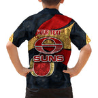 Personalized Suns Football Kid Hawaiian Shirt Easter Egg Pattern Red Yellow Tribal Dot Art Style