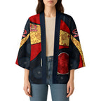 Personalized Suns Football Kimono Easter Egg Pattern Red Yellow Tribal Dot Art Style