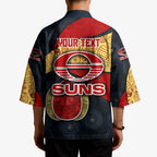 Personalized Suns Football Kimono Easter Egg Pattern Red Yellow Tribal Dot Art Style