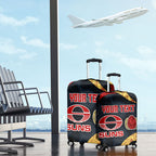 Personalized Suns Football Luggage Cover Easter Egg Pattern Red Yellow Tribal Dot Art Style